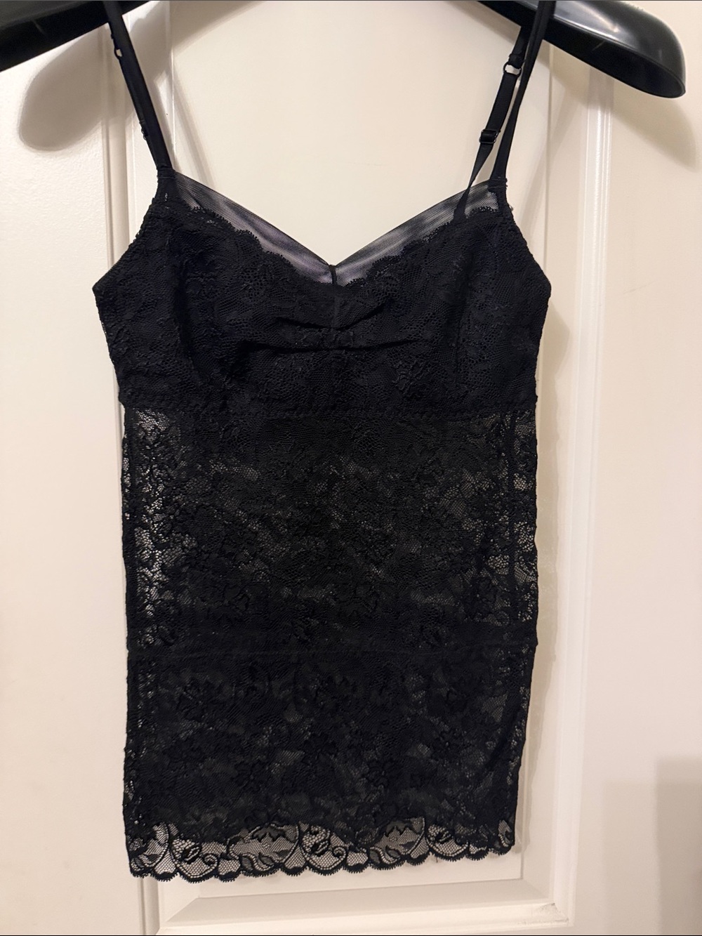 Top Secret Black Lace Chemise Camisole